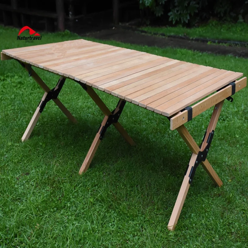 Naturtravel Camping Table Portable Picnic Table with a Carry Bag and Low Height Outdoor Foldable Wooden Table