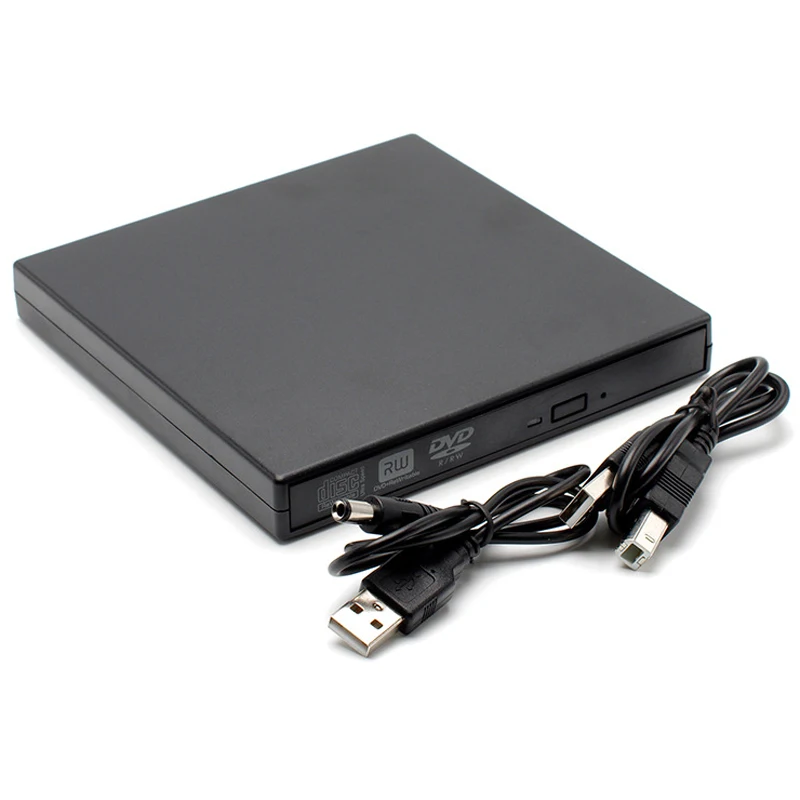 DVD ROM External Optical Drive USB 2.0 CD/DVD-ROM CD-RW Player Burner Slim Reader Recorder Portable for Laptop windows Macbook