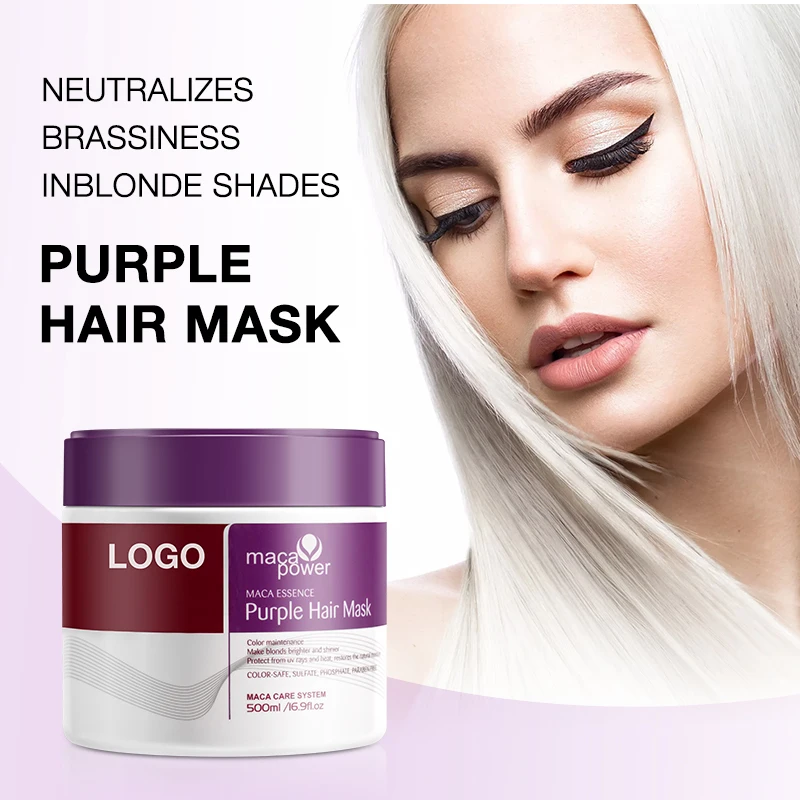 Purple Shampoo for Blonde Hair Neutralizes Brassy Remove Yellow Tones Silver Shampoo Deep Conditioning Repair Purple Hair Mask