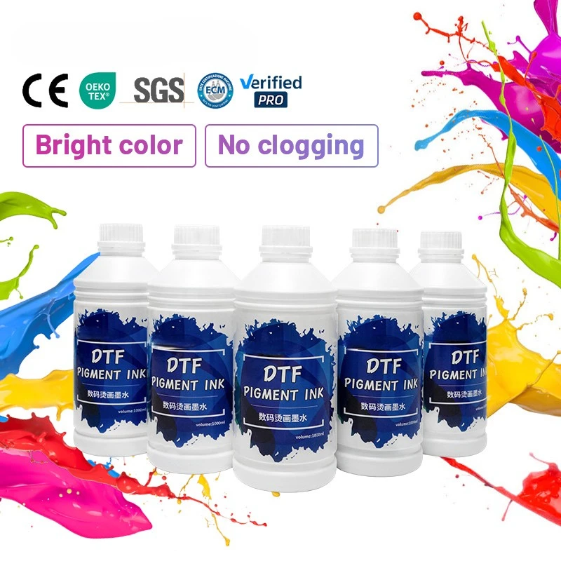 dtf ink 100ml 100ml white fluorescent CMYKW premium dtf ink pigment ink for eps i3200 dtf printer