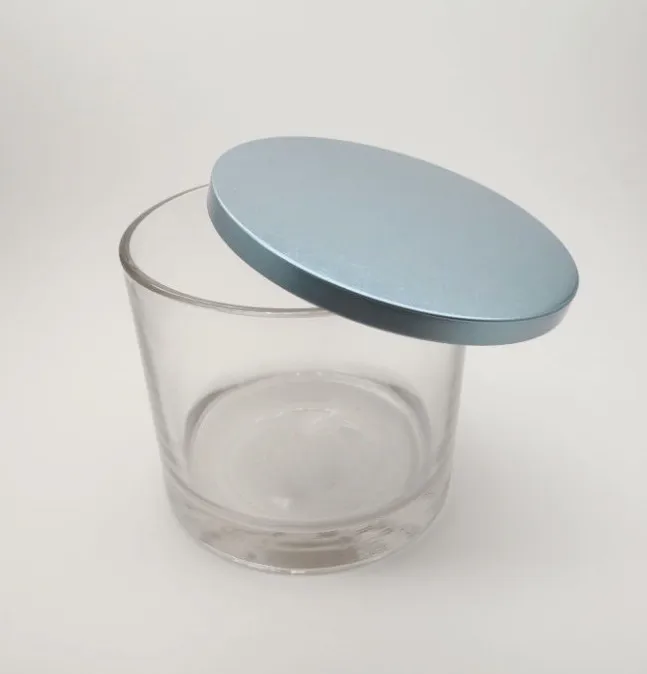 Metal candle lid for mason jar Colored tin cover for candle wax holders ceramic vessels