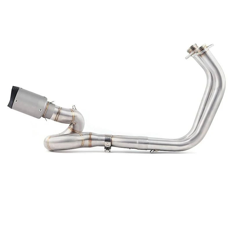 Motorcycle Exhaust Muffler Middle Link Pipe Full System Slip On For NINJA650R ninja650 Z650