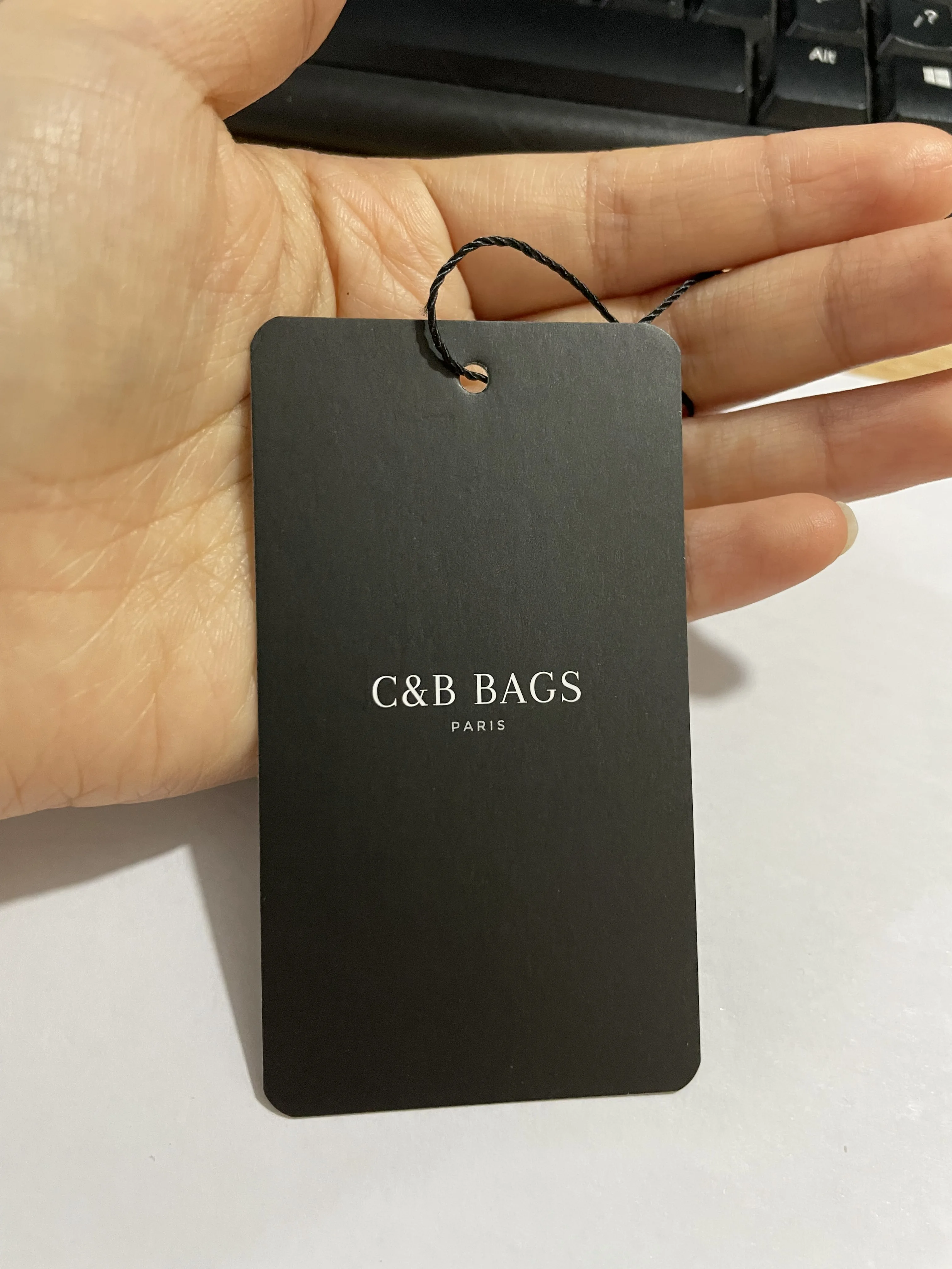 Sustainable Apparel Hangtag Embossed Paper Design for Use on Garments Shoes Bags