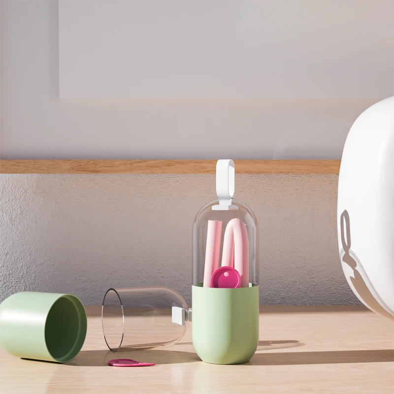 Purple Easy Clean zip silicone straw Snap Custom Color Logo Drinking Reusable Boba Silicone Straw With Case