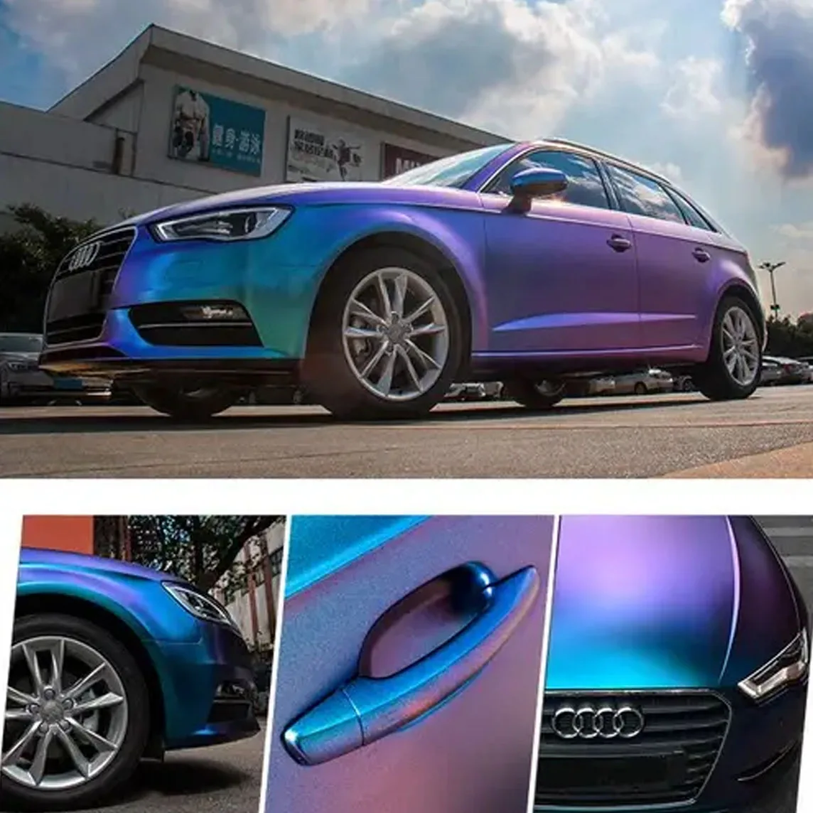 Hot Selling Pigmento Magic Mirror Duo Chrome Yellow Nail Flakes Pigment Chameleon Powder