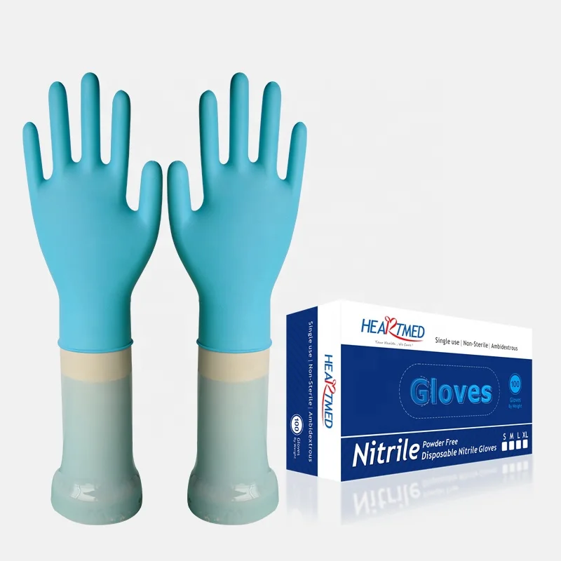 Manufacturer Powder-Free Nitrile Disposable Gloves Food Safe Dish Restaurant Powder Free Nitrile Hand Gloves