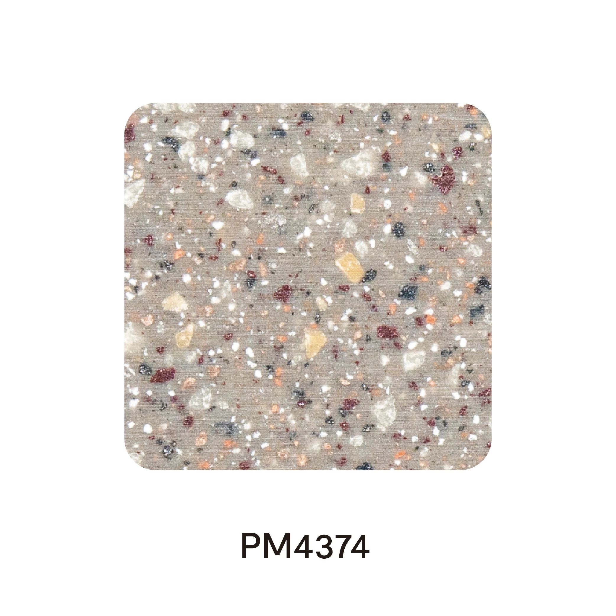 PM4374 Grand Canyon Thermoform Solid Surface Sheet Particles Veined Customized Pure Acrylic 3.5mm 12mm 25mm Big Slab Durasein