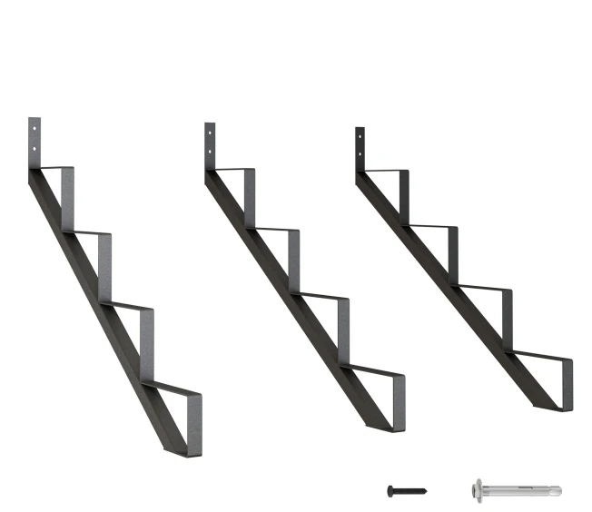 Three-pack solid Stair Black Metal Stair DIY Steel Stair Riser