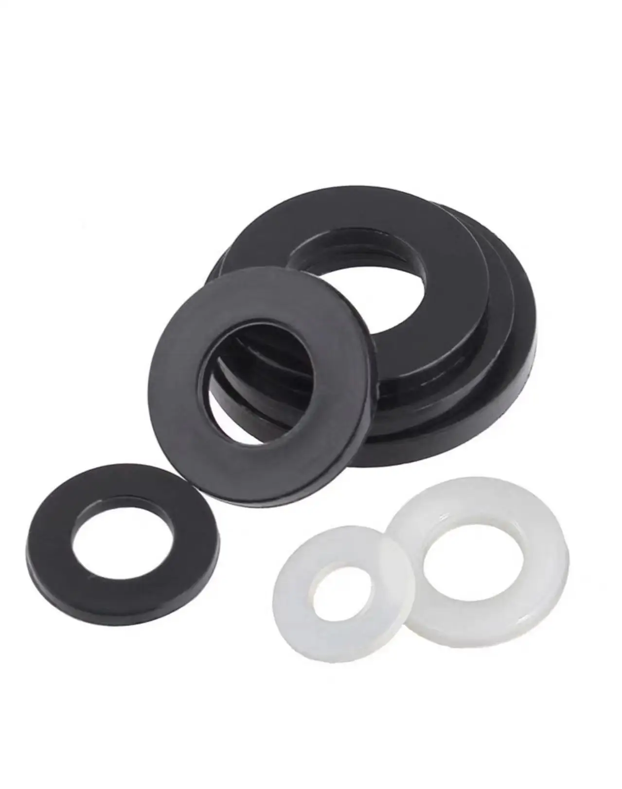 DIN125  Nylon Washer Rubber Plastic Gasket Nylon Flat Washer Ultra-thin Circular Flat Gasket PA66 M2.5-M22