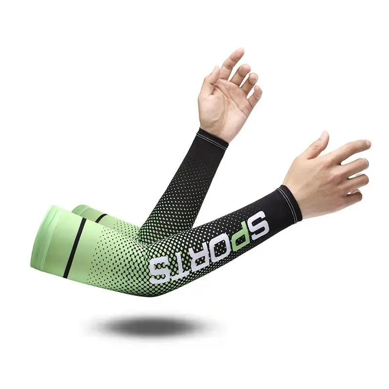 New Arrival Sun Protection UV Arm Sleeves Anti Slip Cooling Compression Sleeves Sports Polyester Cycling Covers