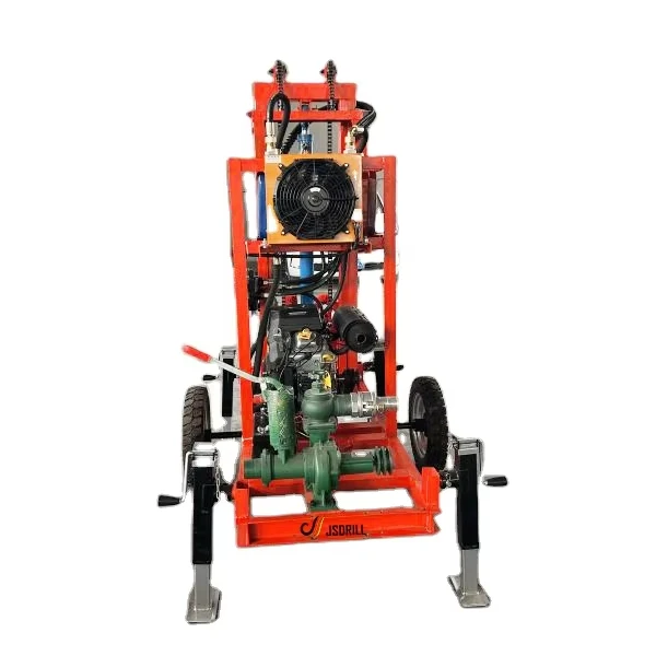 Factory direct sales, convenient transportation, compact and flexible wheeled hydraulic JSL-160 water well drilling rig
