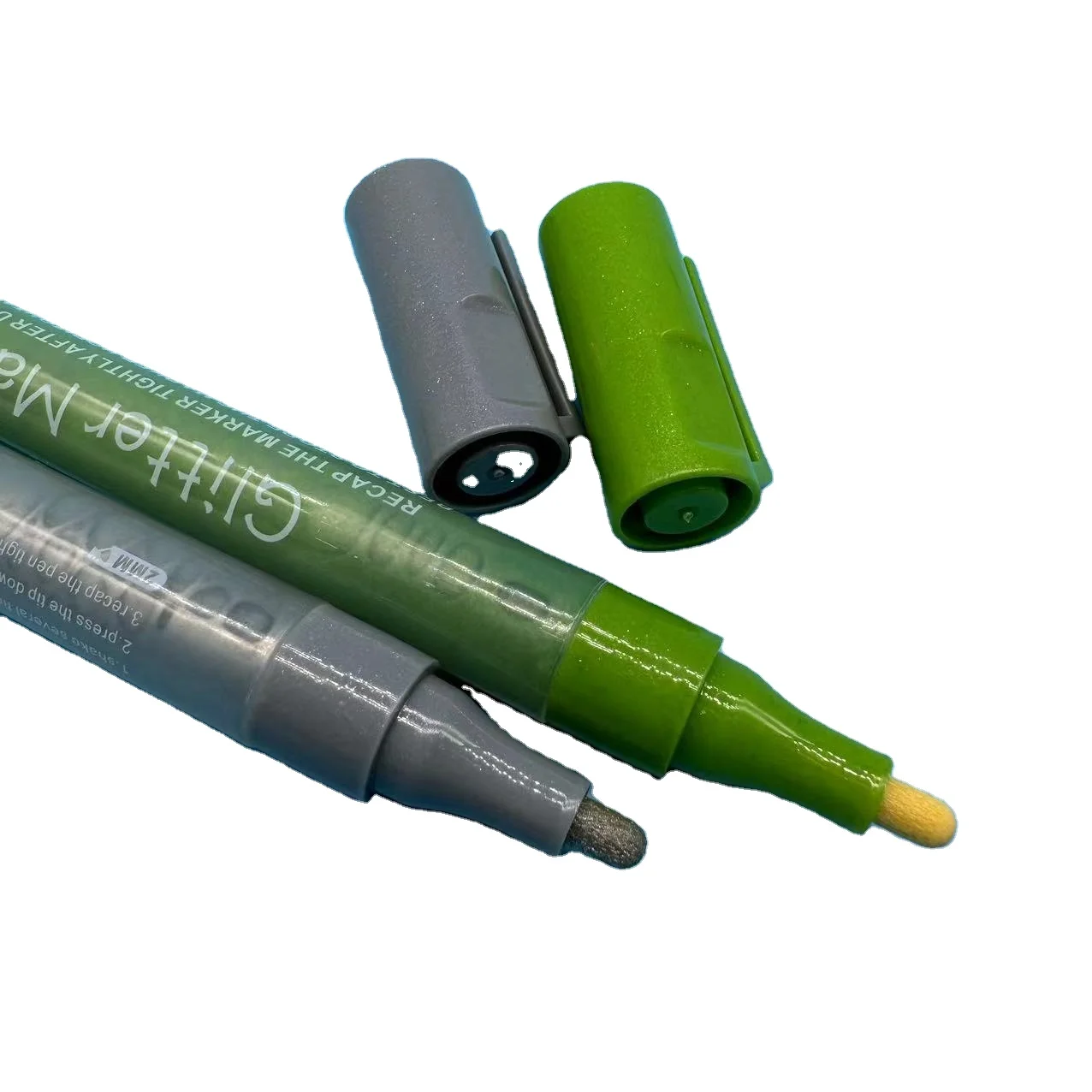 Hot Sale High Quality Silver Markers Round Tip Glitter Marker Pen For Art Stone Paper Glass Painting