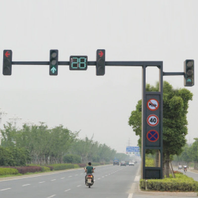 New Design LED Solar Warning Light Flashing Red Green Traffic Indicator Light