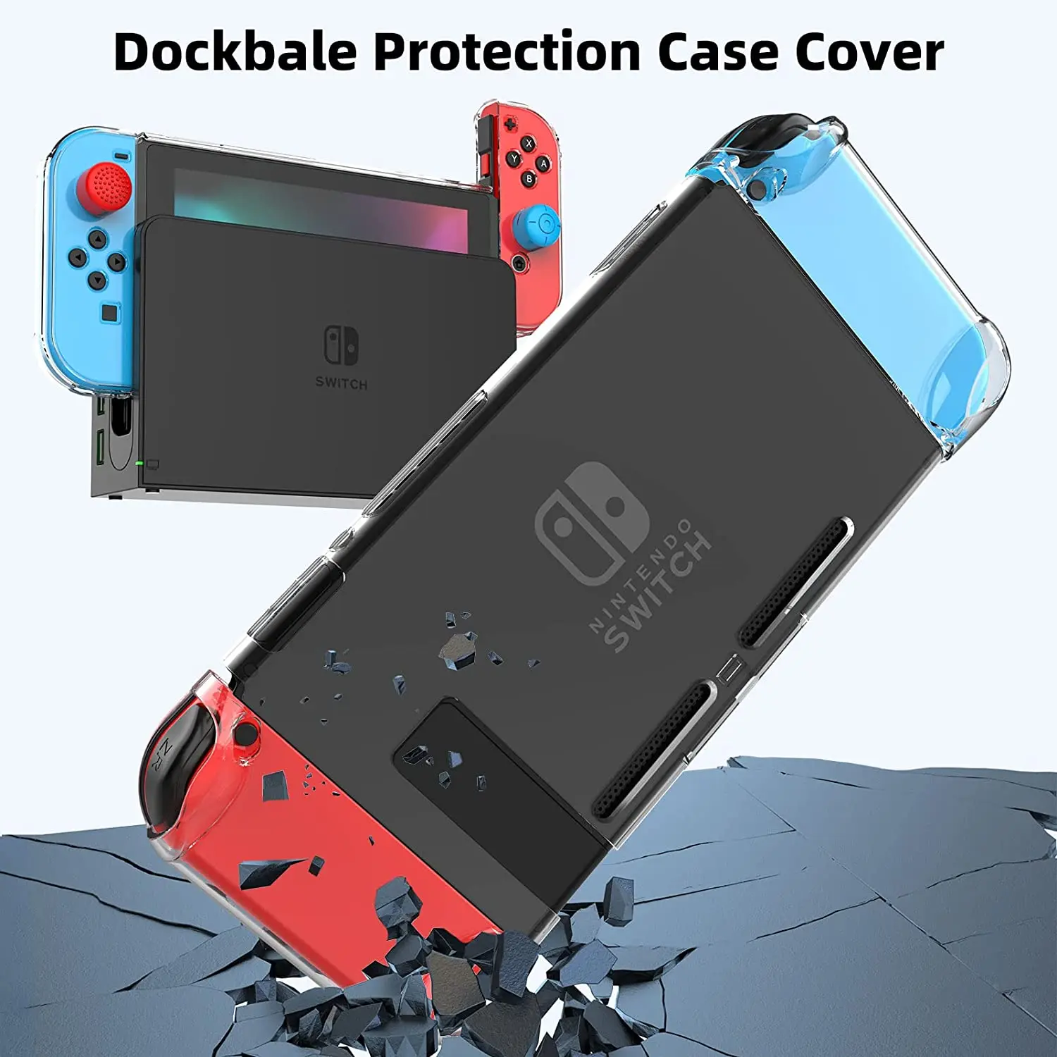 Switch Case Compatible with Nintendo Switch 9 in 1 Accessories kit with Carrying Case, Protective Case, HD Protective Film