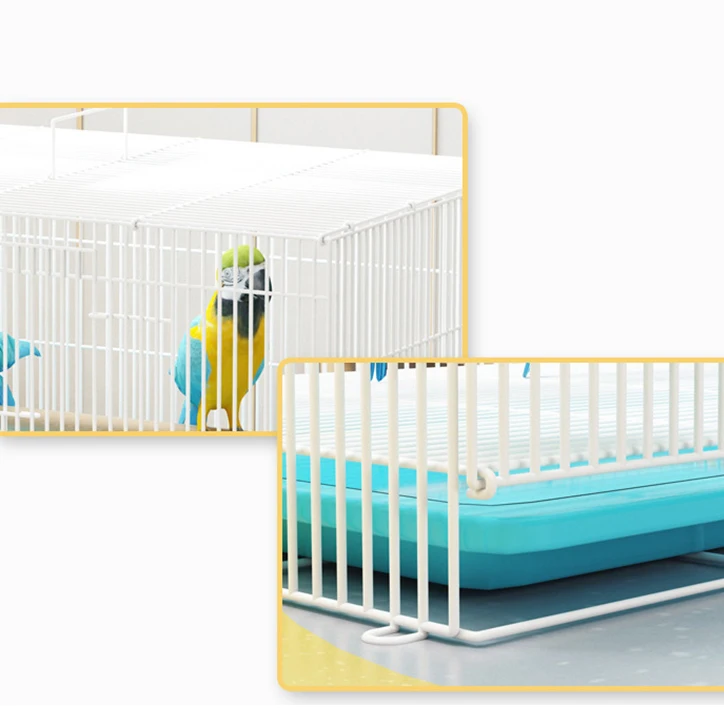 Horizontal Sliding Iron Large Bird Cages Collapsible Easy Shipping Birdcage For Parrot Comfortable Stainless Steel Wire Cage