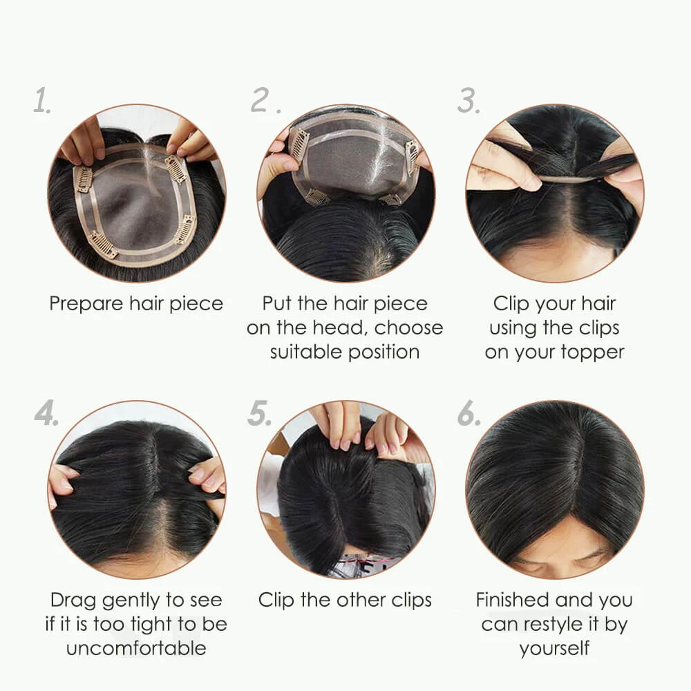 Stay Cool and Stylish in the Heat Summer Style Remy Human Hair Toppers - Lightweight Breathable