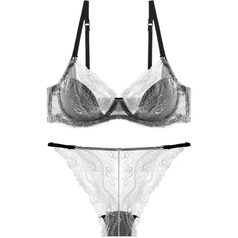 Cheap New Design Luxury Brief Fancy Panty Sexy Transparent Ladies Underwear Panties Net Bra And Panty Set free shipping