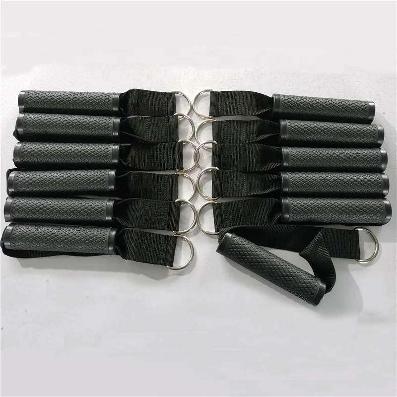 Gymarts home training set of 3 resistance tube band with black aluminum hook