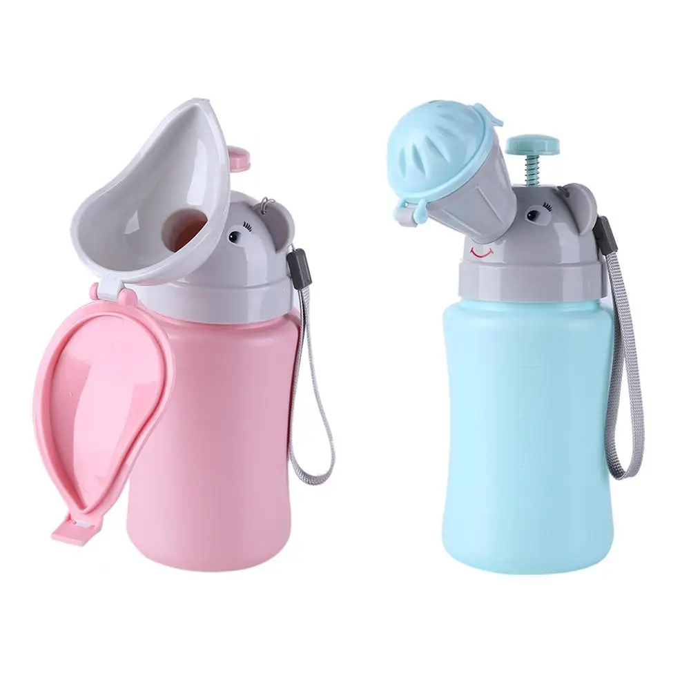 Portable Baby Hygiene Toilet Boys Girls Children Urinal Pot Outdoor Car Anti-leakage Potty Cartoon Elephant Kid Urinal Travel