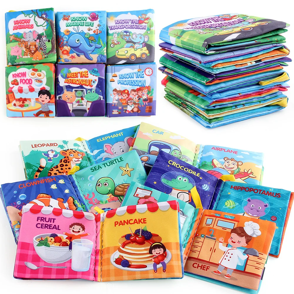 Early Education Infant Teaching Early Education Infant Teaching Tear-Proof Toys Soft Touch Cloth Book