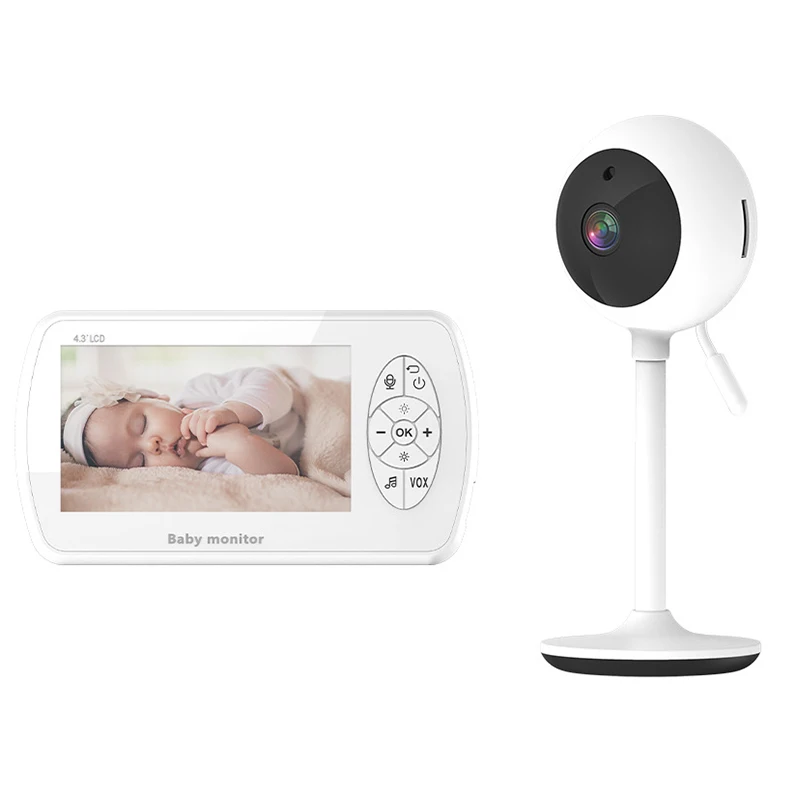 Hot Sell 4.3 Inch Video Baby Monitor Two-Way Audio Long Range,Infrared Night Vision,Smart Baby Monitor with Video Camera