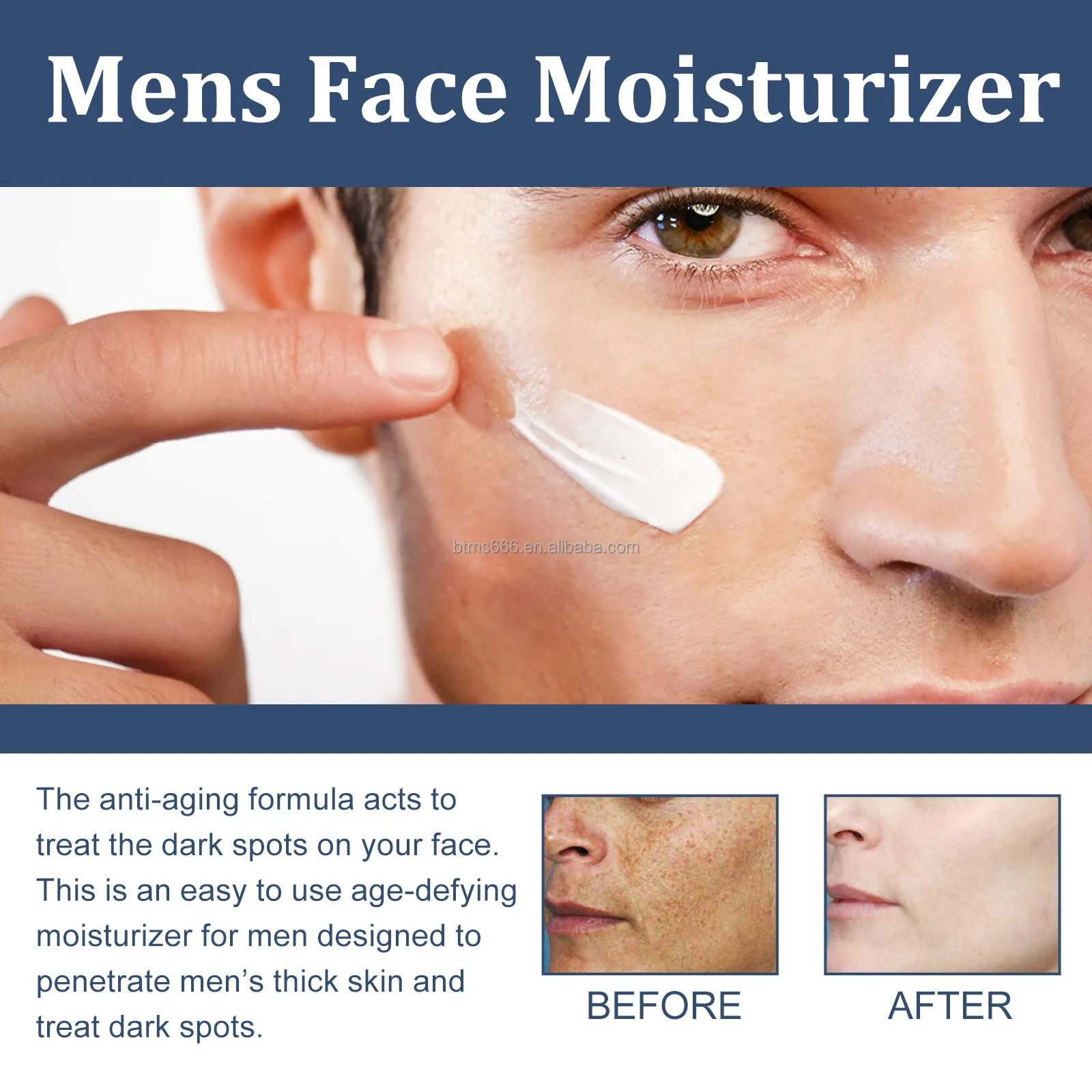 Natural Face Care Men Moisturizer Aloe Vera Hyaluronic Acid Moisturizing Hydrating Day Cream Niacinamide Repairing Night Cream