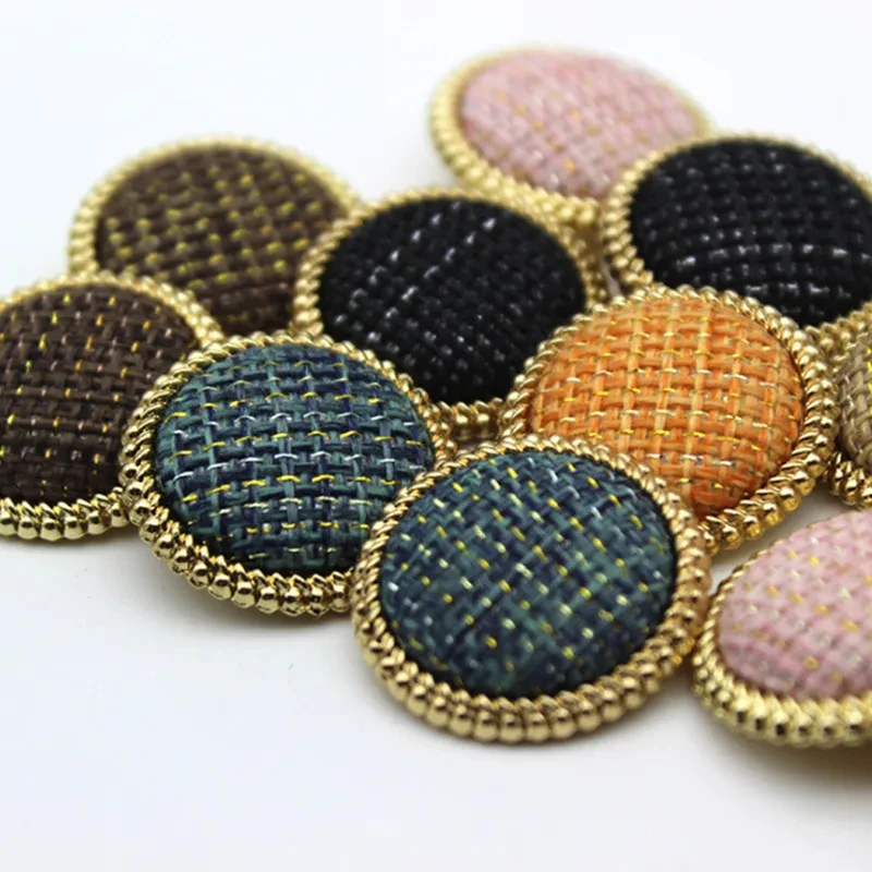 Cardigan Jacket Decoration Material DIY Clothing Metal Cloth Button