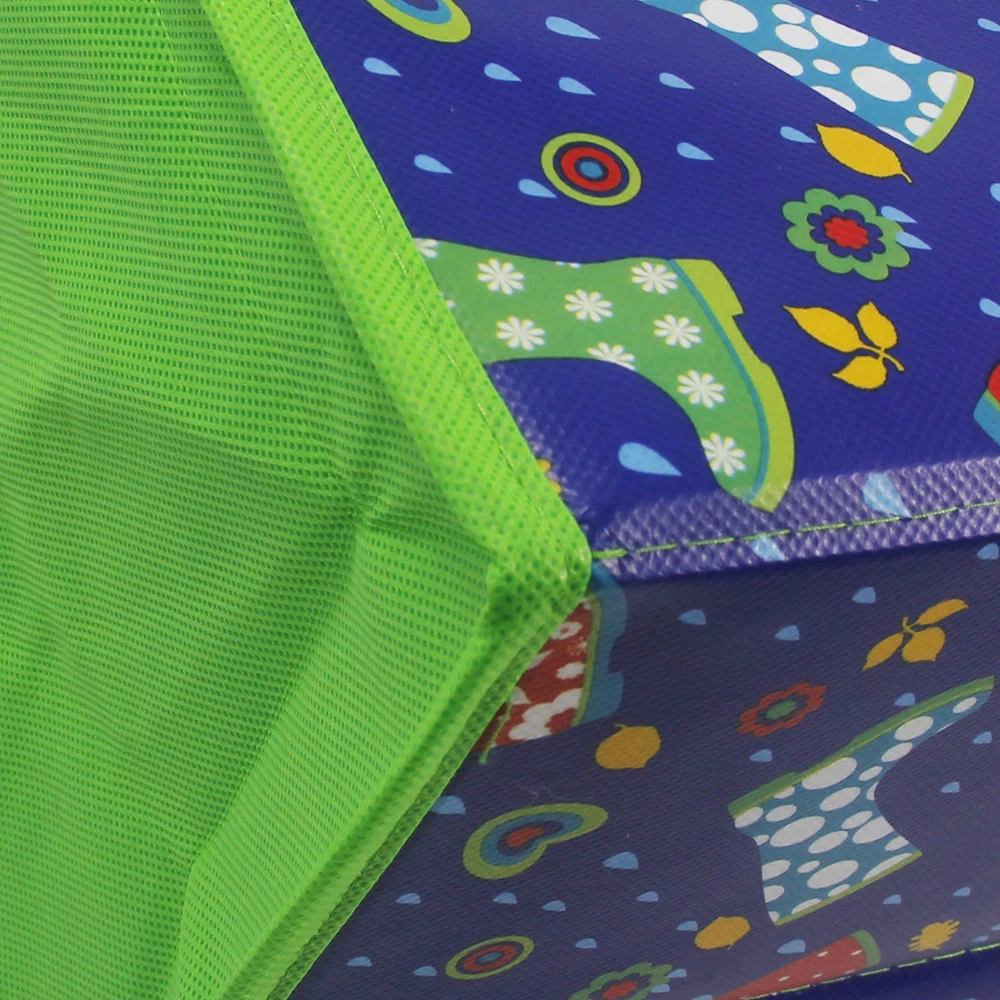 Heavy Duty Non Woven Cartoon Foldable Cube Storage Boxes Closet Organizer Basket Storage Box For Storage Basket With Handles