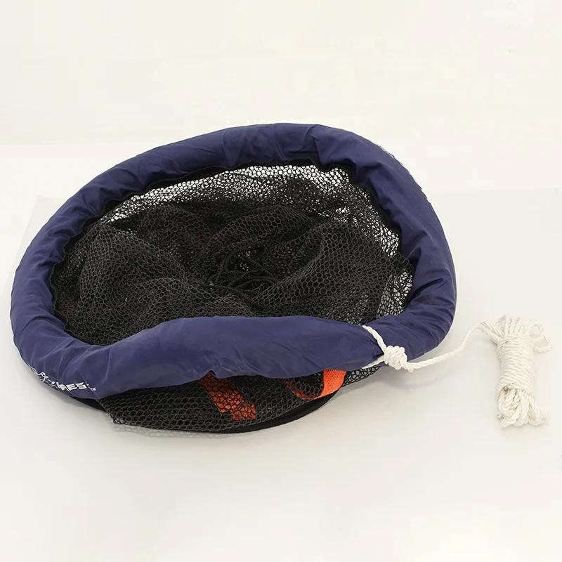 Multipurpose Portable Hanging Collapsible Rubber Coated Nylon Net PVC Fishing Baskets