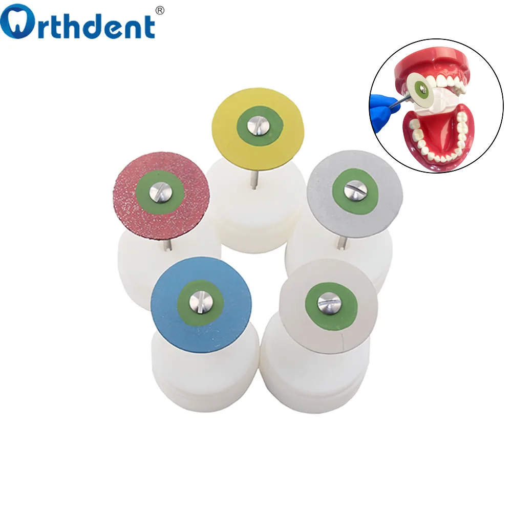 5Pcs/Set Dental Zirconia Silicone Grinding Polishing Brush Orthodontic Tools Diamond Polisher Coarse/Fine Resin Grinding 26mm