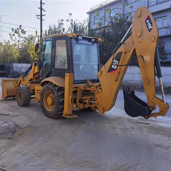 Б/у экскаватор-погрузчик дешевый продажа с завода Caterpillar CAT 416E machinery для продажи б/у