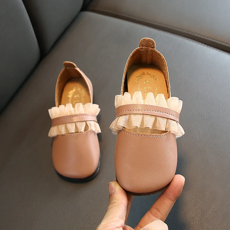 Hao Baby Girl Lace Non-slip Princess With Soft Soles Girls Dress Shoes