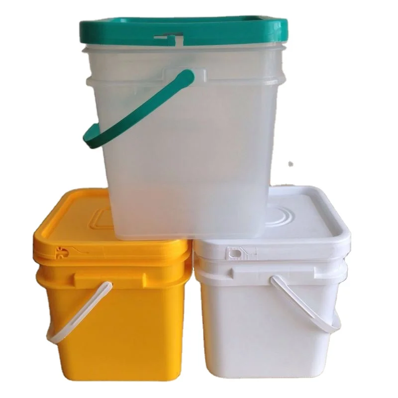 Food Grade barrels Factory Price 1L To 20L Transparent Plastic buckets Wholesale 5 gallon Plastic Bucket with Lid