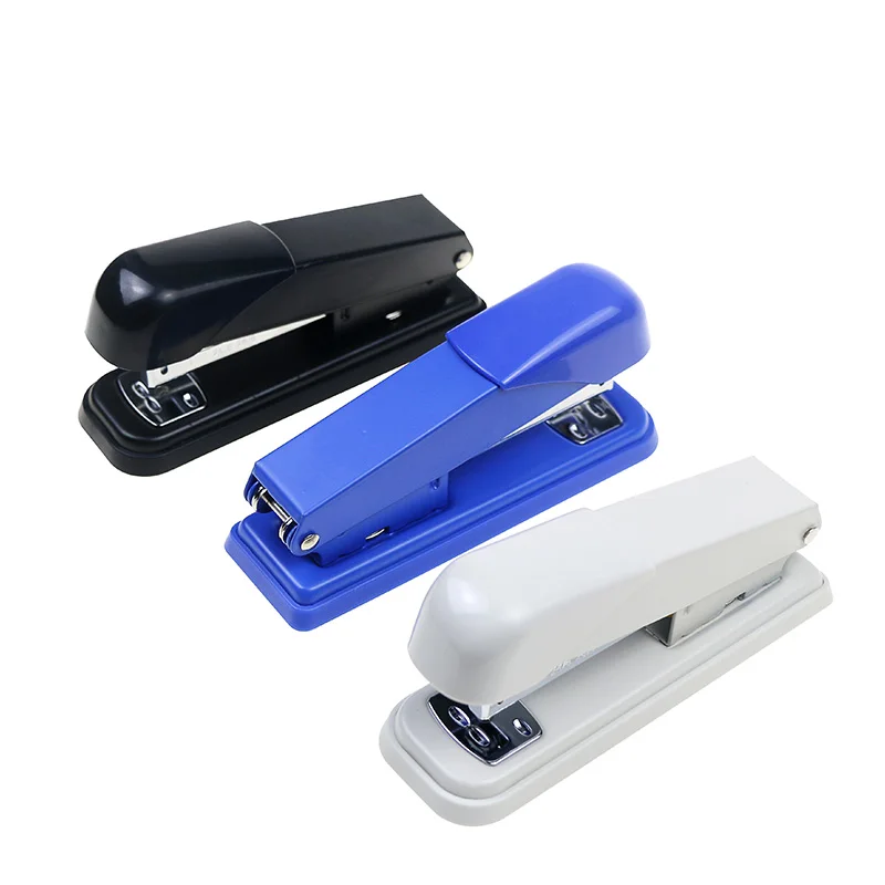 High Quality Office & School Metal Stapler Black/Blue/White Portable Hand Manuel Stapler