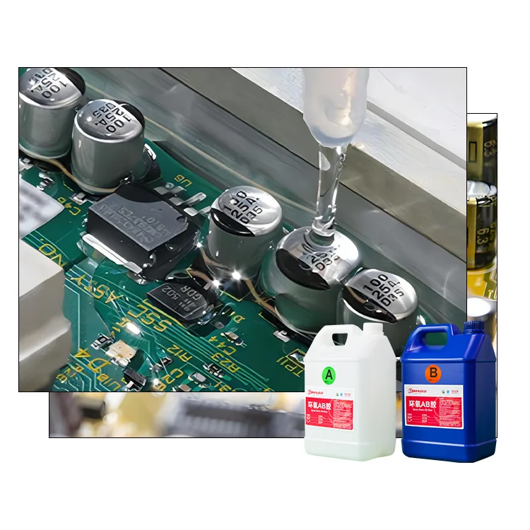 Hot Selling Products Non-Shrink Self-Leveling Insulating Liquid Black Electronic Epoxy Potting Glue