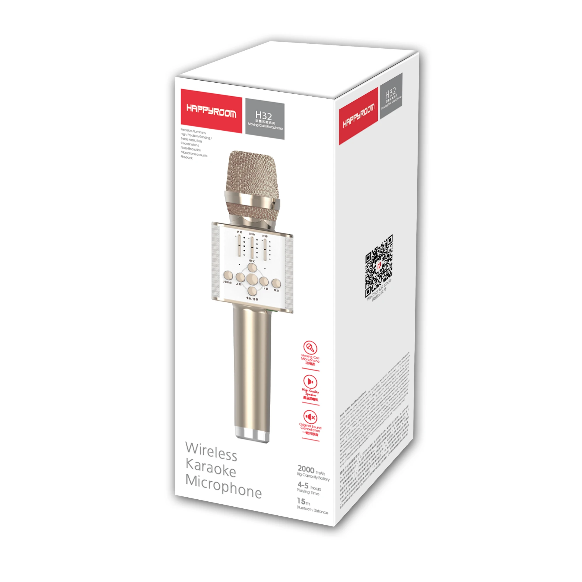 Custom Professional microphone with BT 5.0 for family Smart Microphone usb uhf wireless conference karaoke microphone