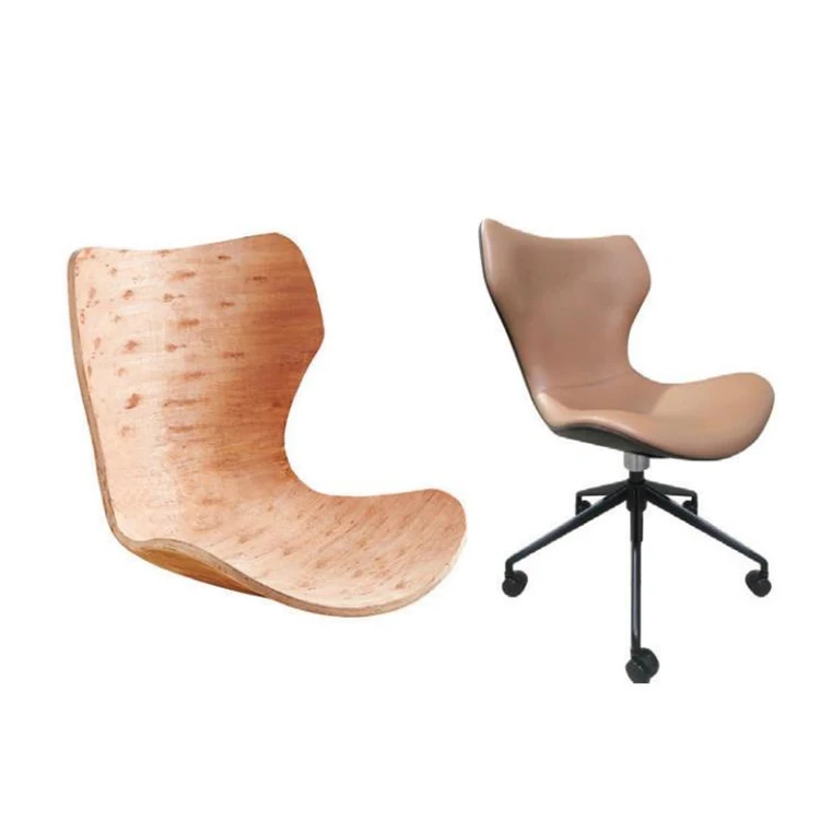 Office chair components natural color eucalyptus bent wood chair spare parts plywood using for dining chair
