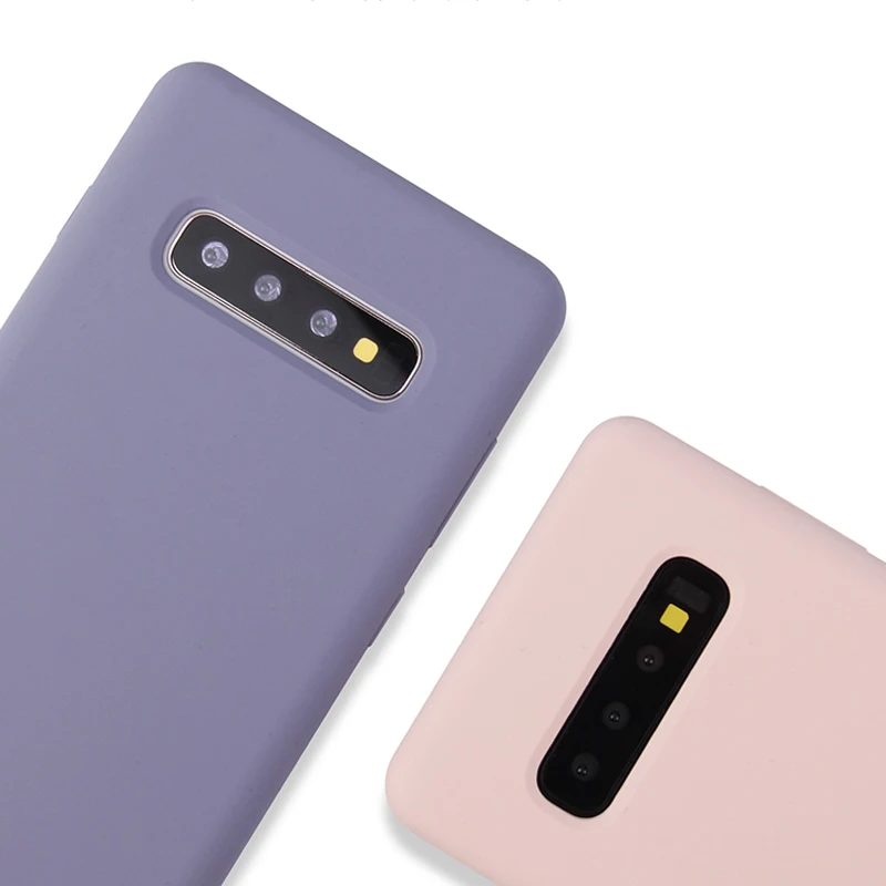 New for samsung S10plus liquid silicone mobile phone case full package case for S10E silicone innovative anti-fall covers