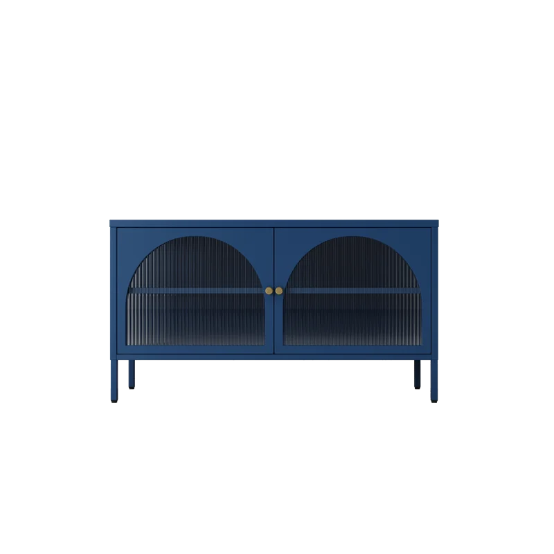 2021 Factory New Design Household Metal Gass Door Sideboard Home Furnture Steel Sideboard for Kitchen