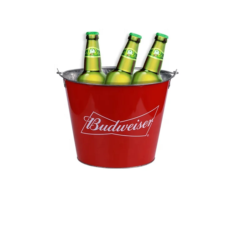Good Quality Paint Printed Custom Metal Beer Ice Bucket Tin Metal Tin Box