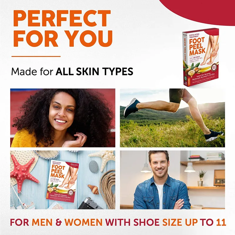 JiaJie OEM best selling Baby Soft Peeling Socks 24K Gold Foot Peel Mask