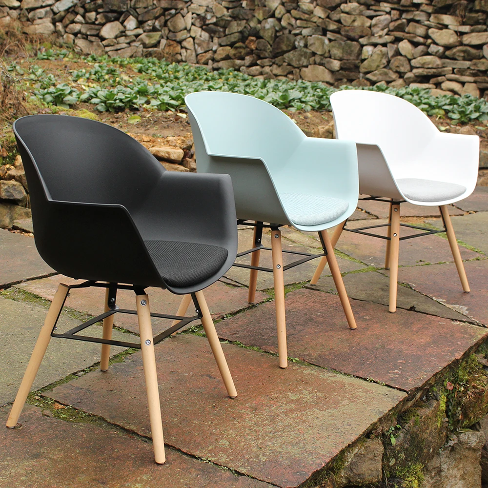 luxury nordic chair sillas comedor plastic dining chair with wooden legs