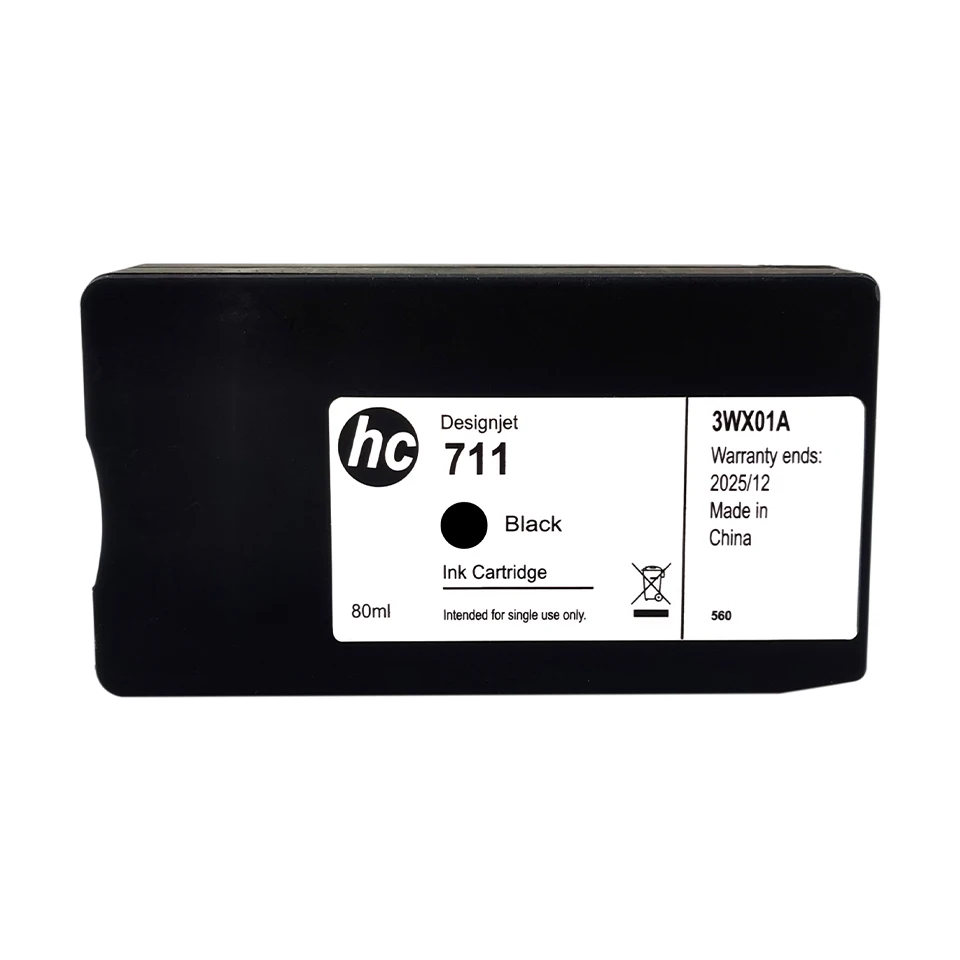 For HP 711 711XL Ink Cartridge Compatible for HP T120 T130 T520 T530 T125 DesignJet Plotter InkJet Inks With Chip
