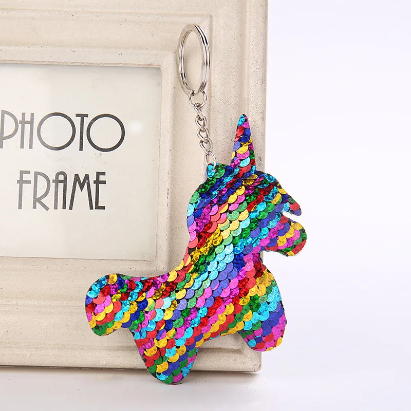 Unicorn  Sequin  keychain