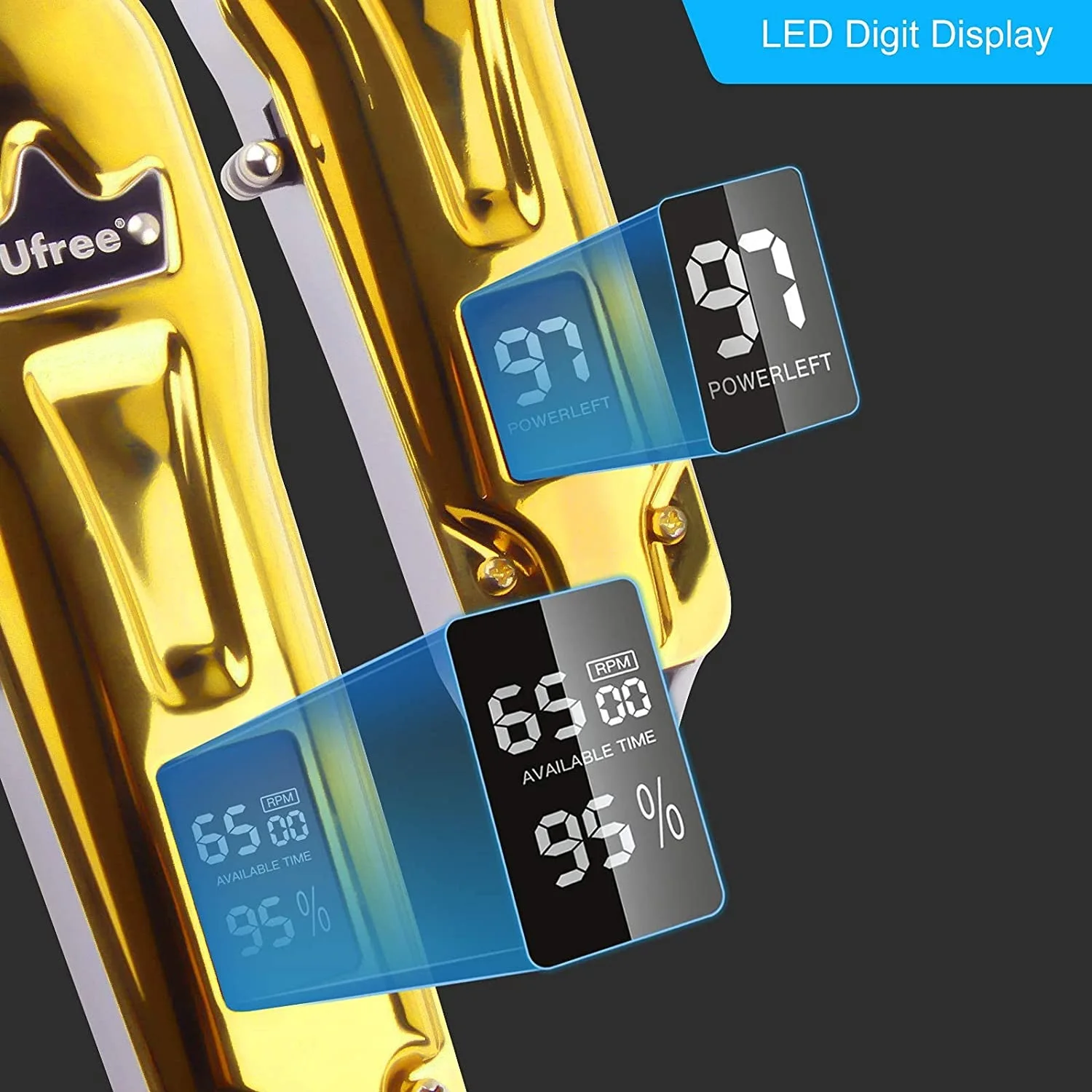 Ufree Barber Professional T-Blade Hair Cutting Beard Trimmer Cordless Hair Clippers Men