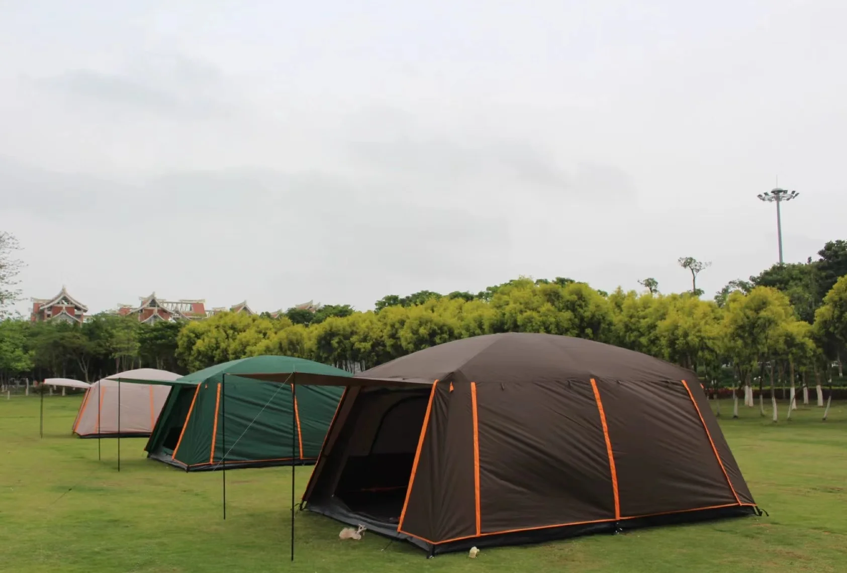 Hot sale Camping Outdoor Large Waterproof Two Bedroom One Living Family Marquee Tent