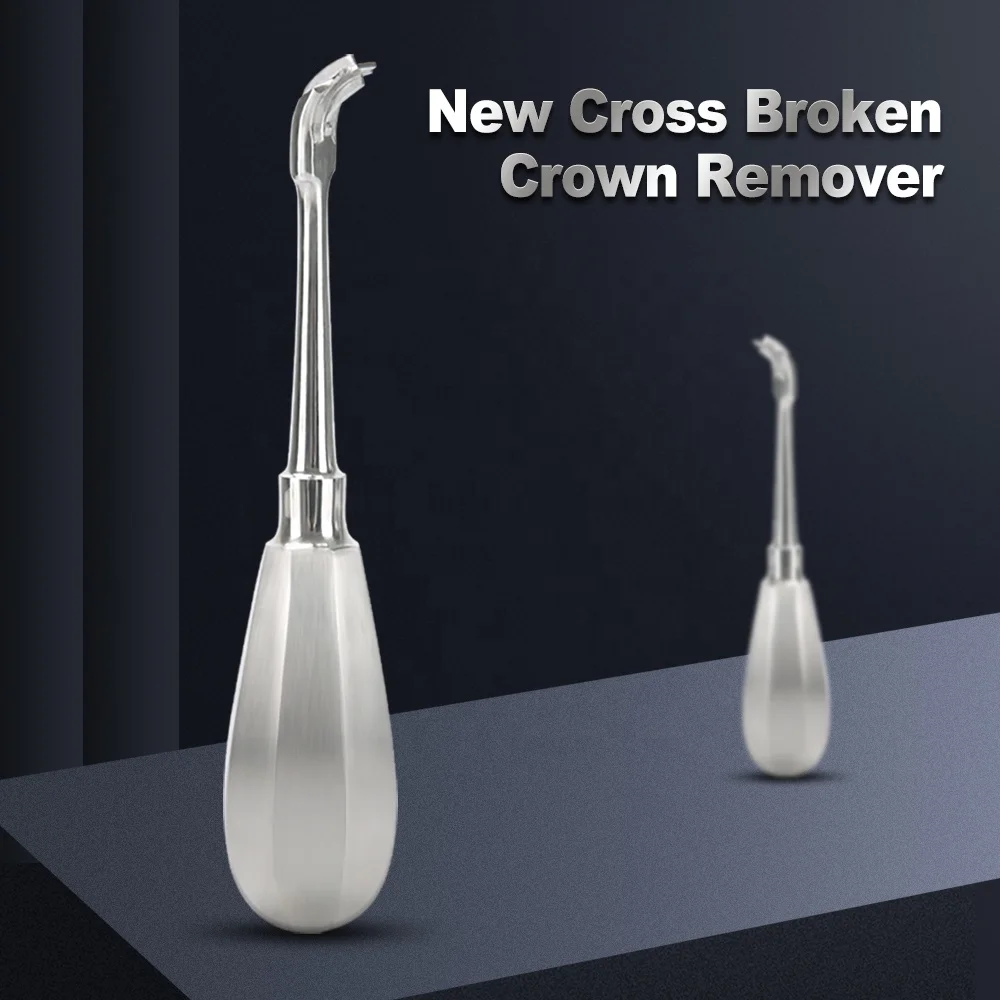Dental Crown Spreader Drill Stainless steel Dental Root Elevator Cross Broken Crown Remover