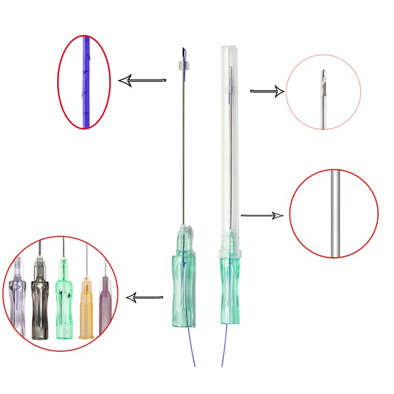 Korea Best selling W blunt cannula 30g 25mm pdo pcl thread for eye lifting