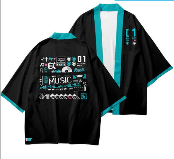 5 Style Miku Cosplay party japanese shirt short Haori Anime Kimono Cloak Clothing