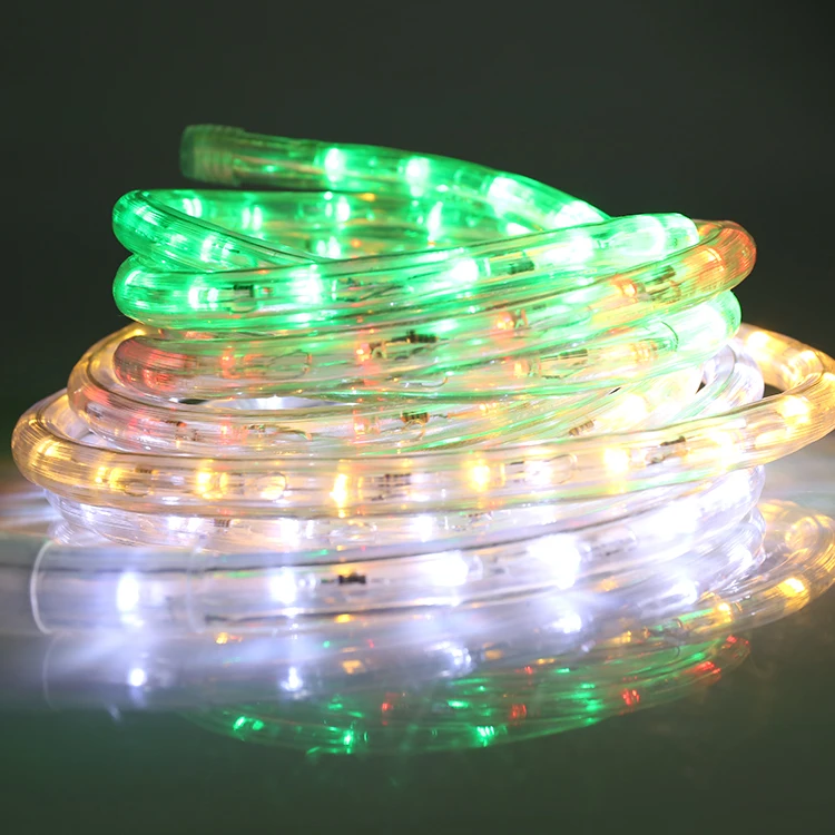 Colorful Round Two Wire 24v Led Neon Flex Rope Lights Outdoor Outdoor / Wedding / Party Christmas / Garden / Pub IP44 220 -20-40